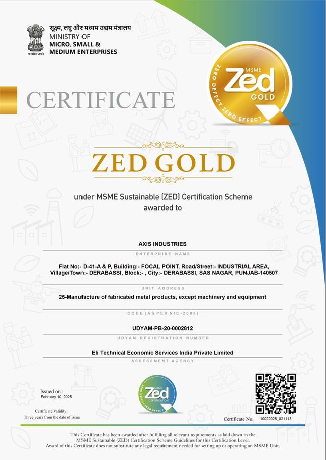 ZED Gold Certificate