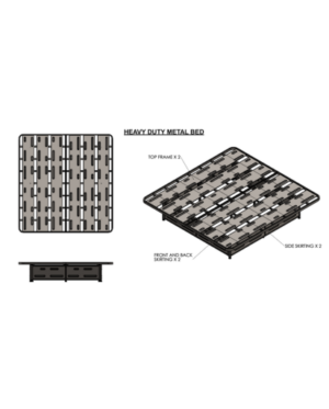 HEAVY DUTY METAL BED (KING AND QUEEN)